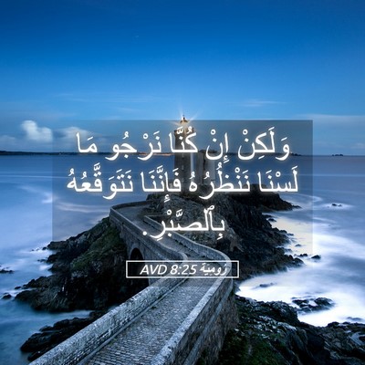 Picture 05 - رُومِيَةَ 8:25 AVD - وَلَكِنْ إِنْ كُنَّا - Bible Verse Picture