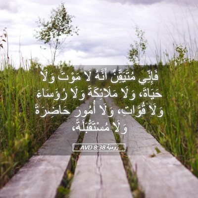 Picture 05 - رُومِيَةَ 8:38 AVD - فَإِنِّي مُتَيَقِّنٌ - Bible Verse Picture