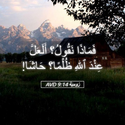 Picture 05 - رُومِيَةَ 9:14 AVD - فَمَاذَا نَقُولُ؟ - Bible Verse Picture