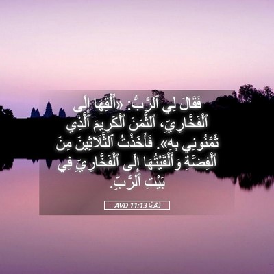 Picture 05 - زَكَريَّا 11:13 AVD - فَقَالَ لِي ٱلرَّبُّ: - Bible Verse Picture