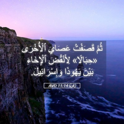 Picture 05 - زَكَريَّا 11:14 AVD - ثُمَّ قَصَفْتُ عَصَايَ - Bible Verse Picture