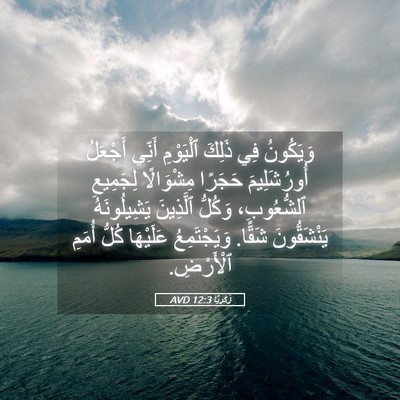 Picture 05 - زَكَريَّا 12:3 AVD - وَيَكُونُ فِي ذَلِكَ - Bible Verse Picture