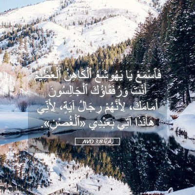 Picture 05 - زَكَريَّا 3:8 AVD - فَٱسْمَعْ يَا يَهُوشَعُ - Bible Verse Picture