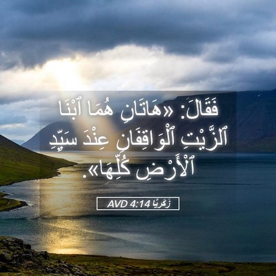 Picture 05 - زَكَريَّا 4:14 AVD - فَقَالَ: «هَاتَانِ هُمَا - Bible Verse Picture
