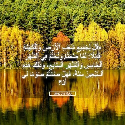 Picture 05 - زَكَريَّا 7:5 AVD - «قُلْ لِجَمِيعِ شَعْبِ - Bible Verse Picture