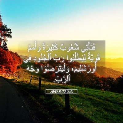 Picture 05 - زَكَريَّا 8:22 AVD - فَتَأْتِي شُعُوبٌ - Bible Verse Picture