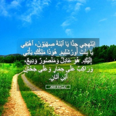Picture 05 - زَكَريَّا 9:9 AVD - اِبْتَهِجِي جِدًّا يَا - Bible Verse Picture