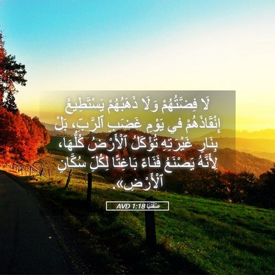 Picture 05 - صَفَنْيَا 1:18 AVD - لَا فِضَّتُهُمْ وَلَا - Bible Verse Picture