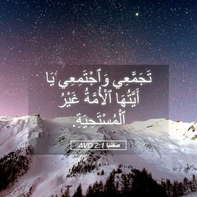 Picture 05 - صَفَنْيَا 2:1 AVD - تَجَمَّعِي وَٱجْتَمِعِي - Bible Verse Picture