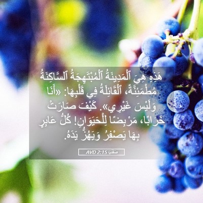 Picture 05 - صَفَنْيَا 2:15 AVD - هَذِهِ هِيَ ٱلْمَدِينَةُ - Bible Verse Picture