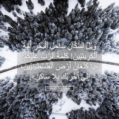 Picture 05 - صَفَنْيَا 2:5 AVD - وَيْلٌ لِسُكَّانِ سَاحِلِ - Bible Verse Picture