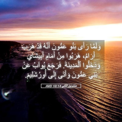 Picture 05 - صَمُوئِيلَ ٱلثَّانِي 10:14 AVD - وَلَمَّا رَأَى بَنُو - Bible Verse Picture