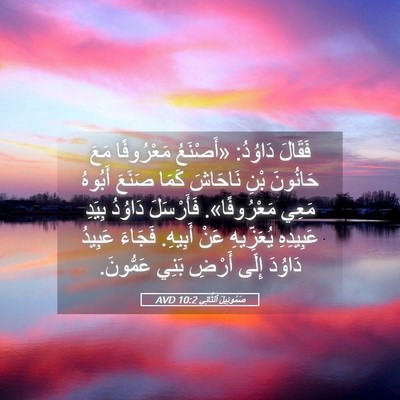 Picture 05 - صَمُوئِيلَ ٱلثَّانِي 10:2 AVD - فَقَالَ دَاوُدُ: «أَصْنَعُ - Bible Verse Picture