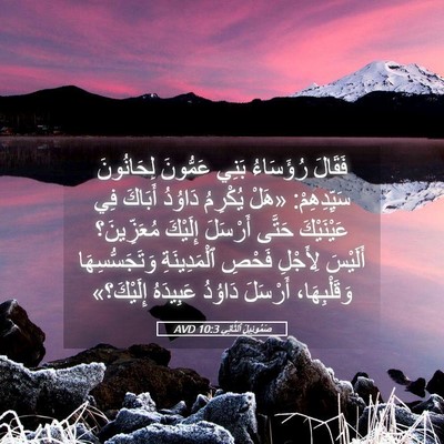 Picture 05 - صَمُوئِيلَ ٱلثَّانِي 10:3 AVD - فَقَالَ رُؤَسَاءُ بَنِي - Bible Verse Picture