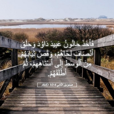 Picture 05 - صَمُوئِيلَ ٱلثَّانِي 10:4 AVD - فَأَخَذَ حَانُونُ عَبِيدَ - Bible Verse Picture