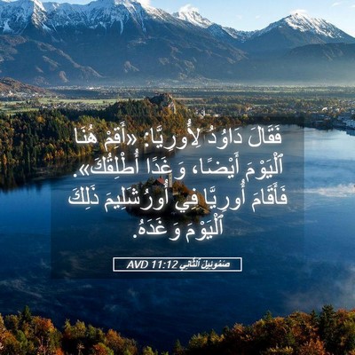 Picture 05 - صَمُوئِيلَ ٱلثَّانِي 11:12 AVD - فَقَالَ دَاوُدُ - Bible Verse Picture