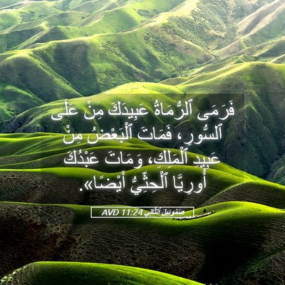 Picture 05 - صَمُوئِيلَ ٱلثَّانِي 11:24 AVD - فَرَمَى ٱلرُّمَاةُ - Bible Verse Picture