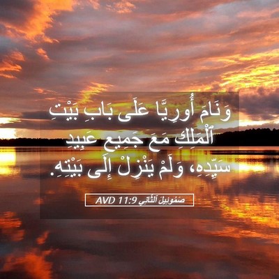 Picture 05 - صَمُوئِيلَ ٱلثَّانِي 11:9 AVD - وَنَامَ أُورِيَّا عَلَى - Bible Verse Picture