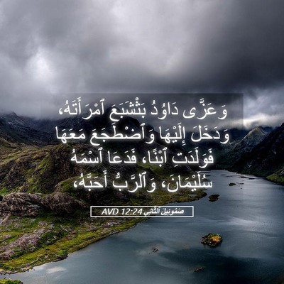 Picture 05 - صَمُوئِيلَ ٱلثَّانِي 12:24 AVD - وَعَزَّى دَاوُدُ - Bible Verse Picture