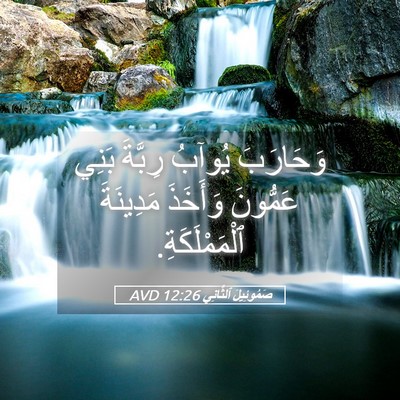 Picture 05 - صَمُوئِيلَ ٱلثَّانِي 12:26 AVD - وَحَارَبَ يُوآبُ رِبَّةَ - Bible Verse Picture