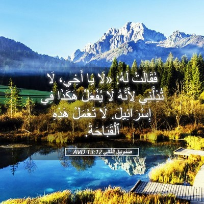 Picture 05 - صَمُوئِيلَ ٱلثَّانِي 13:12 AVD - فَقَالَتْ لَهُ: «لَا يَا - Bible Verse Picture