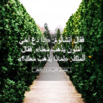 Picture 05 - صَمُوئِيلَ ٱلثَّانِي 13:26 AVD - فَقَالَ أَبْشَالُومُ: - Bible Verse Picture