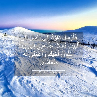 Picture 05 - صَمُوئِيلَ ٱلثَّانِي 13:7 AVD - فَأَرْسَلَ دَاوُدُ إِلَى - Bible Verse Picture