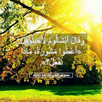 Picture 05 - صَمُوئِيلَ ٱلثَّانِي 16:20 AVD - وَقَالَ أَبْشَالُومُ - Bible Verse Picture