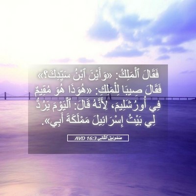 Picture 05 - صَمُوئِيلَ ٱلثَّانِي 16:3 AVD - فَقَالَ ٱلْمَلِكُ: - Bible Verse Picture