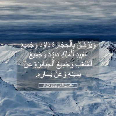 Picture 05 - صَمُوئِيلَ ٱلثَّانِي 16:6 AVD - وَيَرْشُقُ بِٱلْحِجَارَةِ - Bible Verse Picture