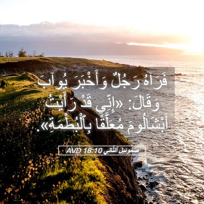Picture 05 - صَمُوئِيلَ ٱلثَّانِي 18:10 AVD - فَرَآهُ رَجُلٌ وَأَخْبَرَ - Bible Verse Picture