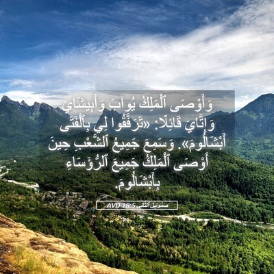Picture 05 - صَمُوئِيلَ ٱلثَّانِي 18:5 AVD - وَأَوْصَى ٱلْمَلِكُ - Bible Verse Picture