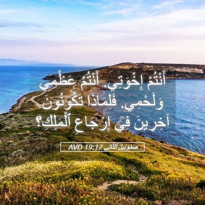 Picture 05 - صَمُوئِيلَ ٱلثَّانِي 19:12 AVD - أَنْتُمْ إِخْوَتِي. - Bible Verse Picture