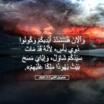 Picture 05 - صَمُوئِيلَ ٱلثَّانِي 2:7 AVD - وَٱلْآنَ فَلْتَتَشَدَّدْ - Bible Verse Picture