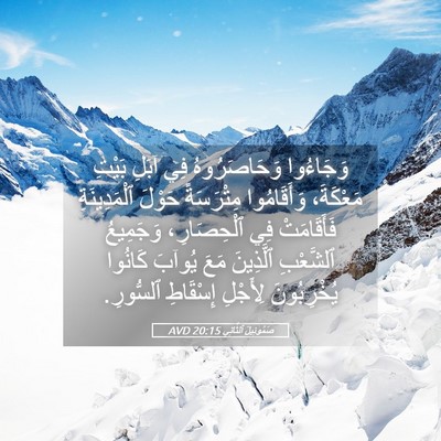 Picture 05 - صَمُوئِيلَ ٱلثَّانِي 20:15 AVD - وَجَاءُوا وَحَاصَرُوهُ - Bible Verse Picture