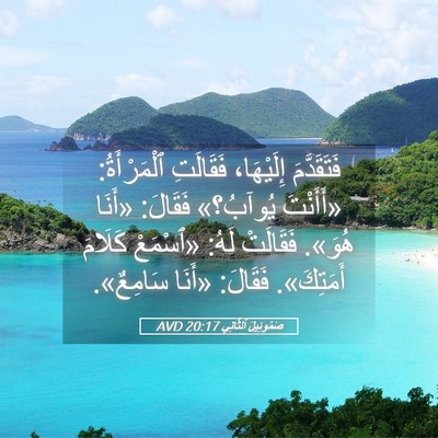 Picture 05 - صَمُوئِيلَ ٱلثَّانِي 20:17 AVD - فَتَقَدَّمَ إِلَيْهَا، - Bible Verse Picture