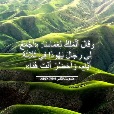 Picture 05 - صَمُوئِيلَ ٱلثَّانِي 20:4 AVD - وَقَالَ ٱلْمَلِكُ - Bible Verse Picture