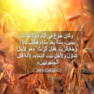 Picture 05 - صَمُوئِيلَ ٱلثَّانِي 21:1 AVD - وَكَانَ جُوعٌ فِي أَيَّامِ - Bible Verse Picture