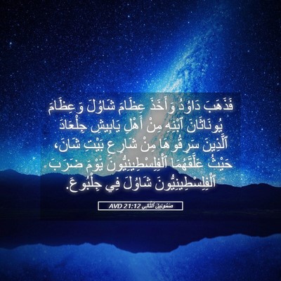 Picture 05 - صَمُوئِيلَ ٱلثَّانِي 21:12 AVD - فَذَهَبَ دَاوُدُ وَأَخَذَ - Bible Verse Picture