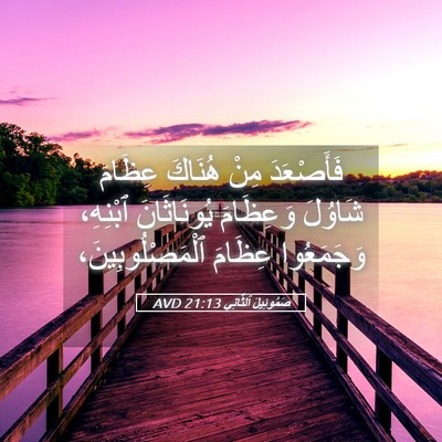 Picture 05 - صَمُوئِيلَ ٱلثَّانِي 21:13 AVD - فَأَصْعَدَ مِنْ هُنَاكَ - Bible Verse Picture