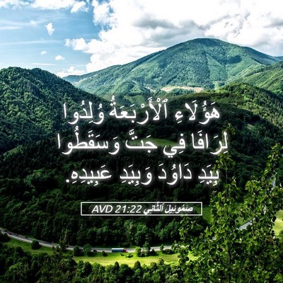 Picture 05 - صَمُوئِيلَ ٱلثَّانِي 21:22 AVD - هَؤُلَاءِ ٱلْأَرْبَعَةُ - Bible Verse Picture