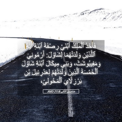 Picture 05 - صَمُوئِيلَ ٱلثَّانِي 21:8 AVD - فَأَخَذَ ٱلْمَلِكُ - Bible Verse Picture