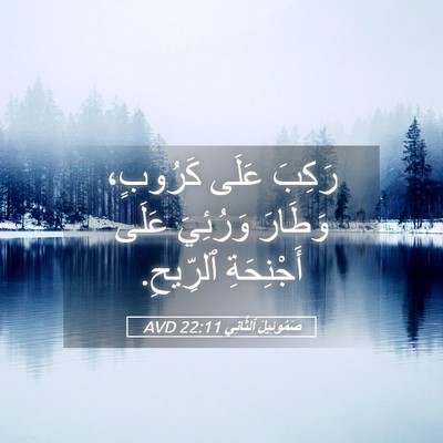 Picture 05 - صَمُوئِيلَ ٱلثَّانِي 22:11 AVD - رَكِبَ عَلَى كَرُوبٍ، - Bible Verse Picture