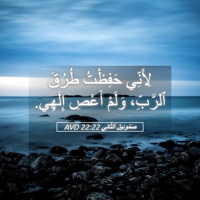 Picture 05 - صَمُوئِيلَ ٱلثَّانِي 22:22 AVD - لِأَنِّي حَفِظْتُ طُرُقَ - Bible Verse Picture