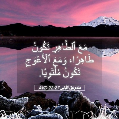 Picture 05 - صَمُوئِيلَ ٱلثَّانِي 22:27 AVD - مَعَ ٱلطَّاهِرِ تَكُونُ - Bible Verse Picture