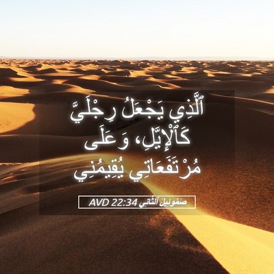 Picture 05 - صَمُوئِيلَ ٱلثَّانِي 22:34 AVD - ٱلَّذِي يَجْعَلُ - Bible Verse Picture