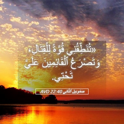 Picture 05 - صَمُوئِيلَ ٱلثَّانِي 22:40 AVD - «تُنَطِّقُنِي قُوَّةً - Bible Verse Picture