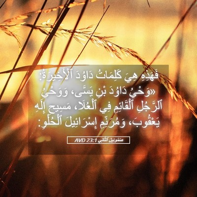 Picture 05 - صَمُوئِيلَ ٱلثَّانِي 23:1 AVD - فَهَذِهِ هِيَ كَلِمَاتُ - Bible Verse Picture