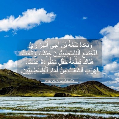 Picture 05 - صَمُوئِيلَ ٱلثَّانِي 23:11 AVD - وَبَعْدَهُ شَمَّةُ بْنُ - Bible Verse Picture
