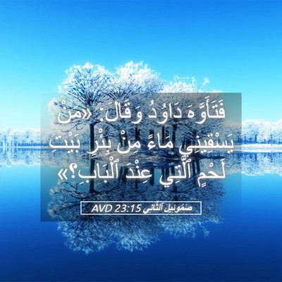 Picture 05 - صَمُوئِيلَ ٱلثَّانِي 23:15 AVD - فَتَأَوَّهَ دَاوُدُ - Bible Verse Picture